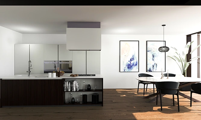 Villa sul lago con design moderno